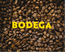 Bodega logo with coffee bean background